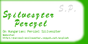 szilveszter perczel business card